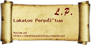 Lakatos Perpétua névjegykártya